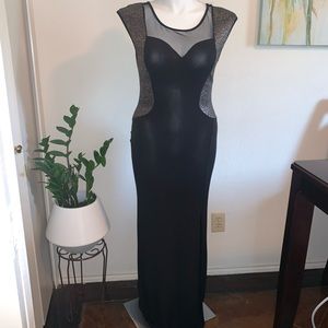 Fashion To Figure Long Ity Dress w/ Glitter Trim